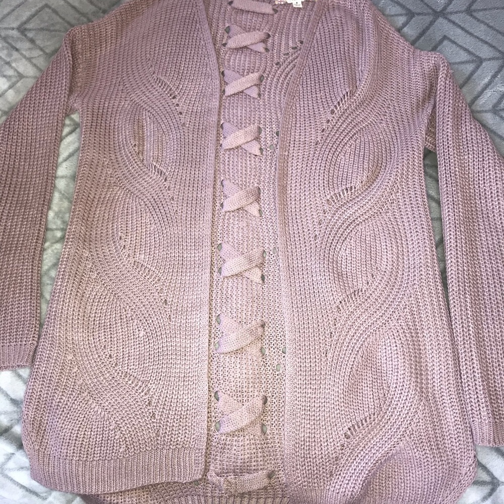 Pink knit sweater